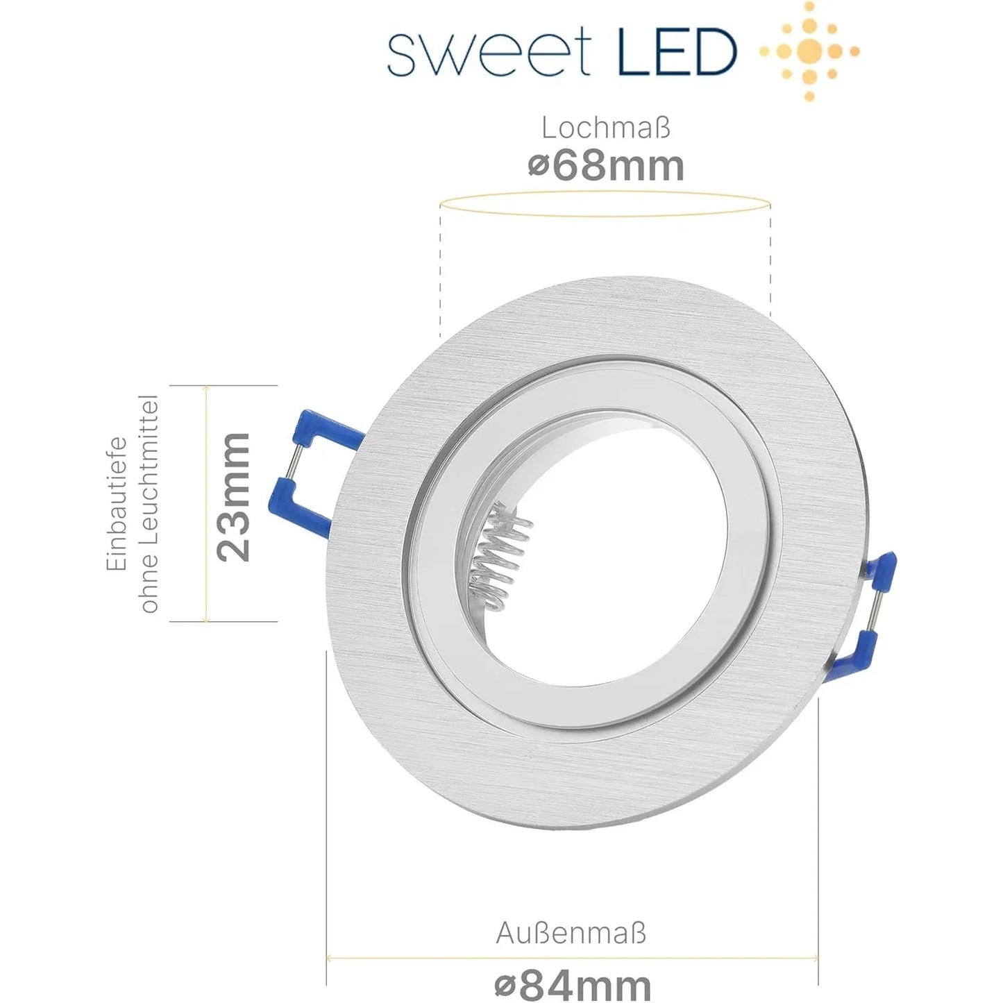Sweet-LED IP44 Aluminium Recessed Spotlight Frame - Gomix Brands Outlet