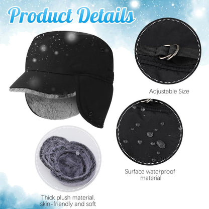 Suhine Warm Winter Trapper Hat with Faux Fur Lined Earflaps