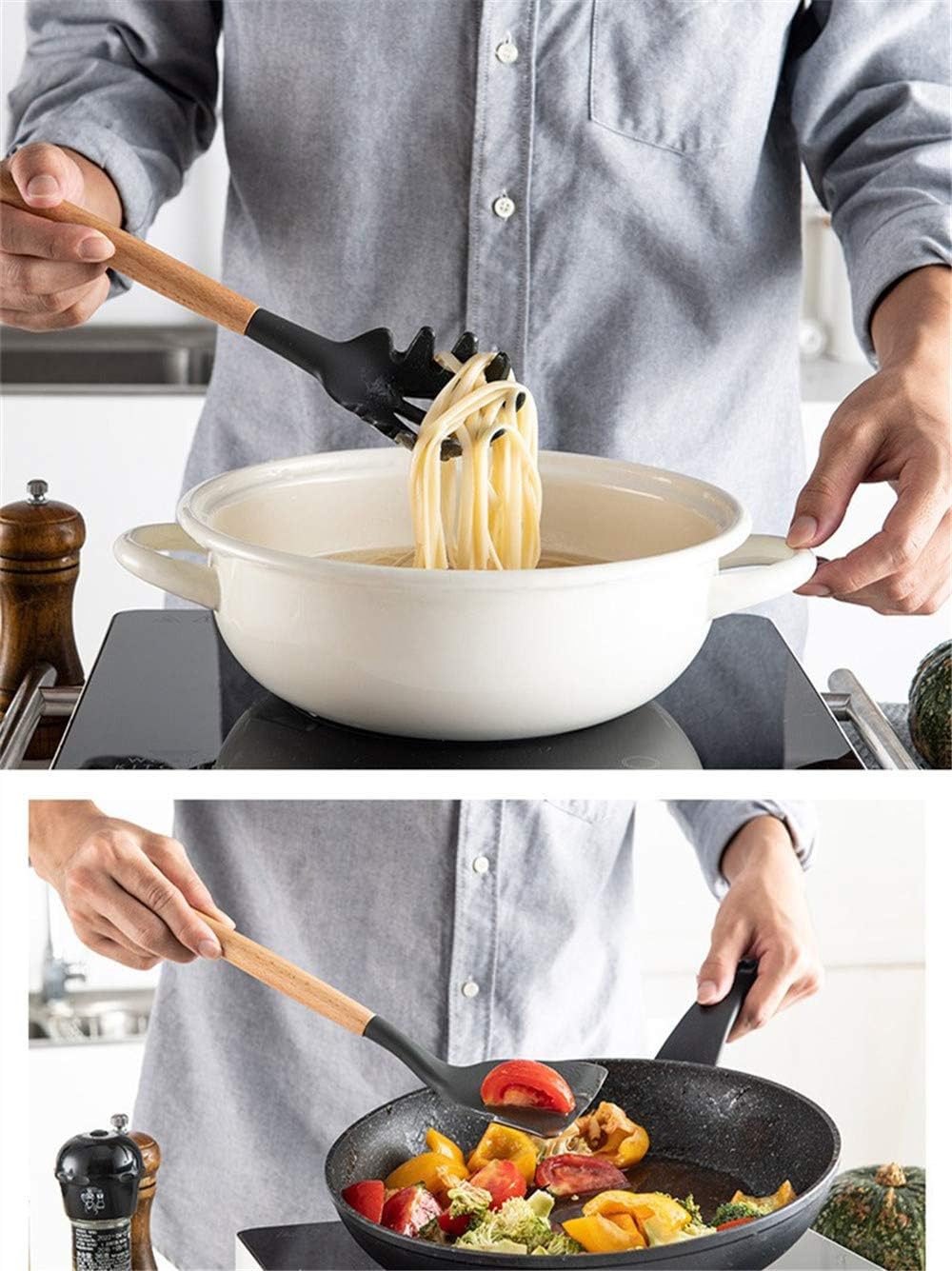 Ulalaza Silicone Kitchen Utensil Set