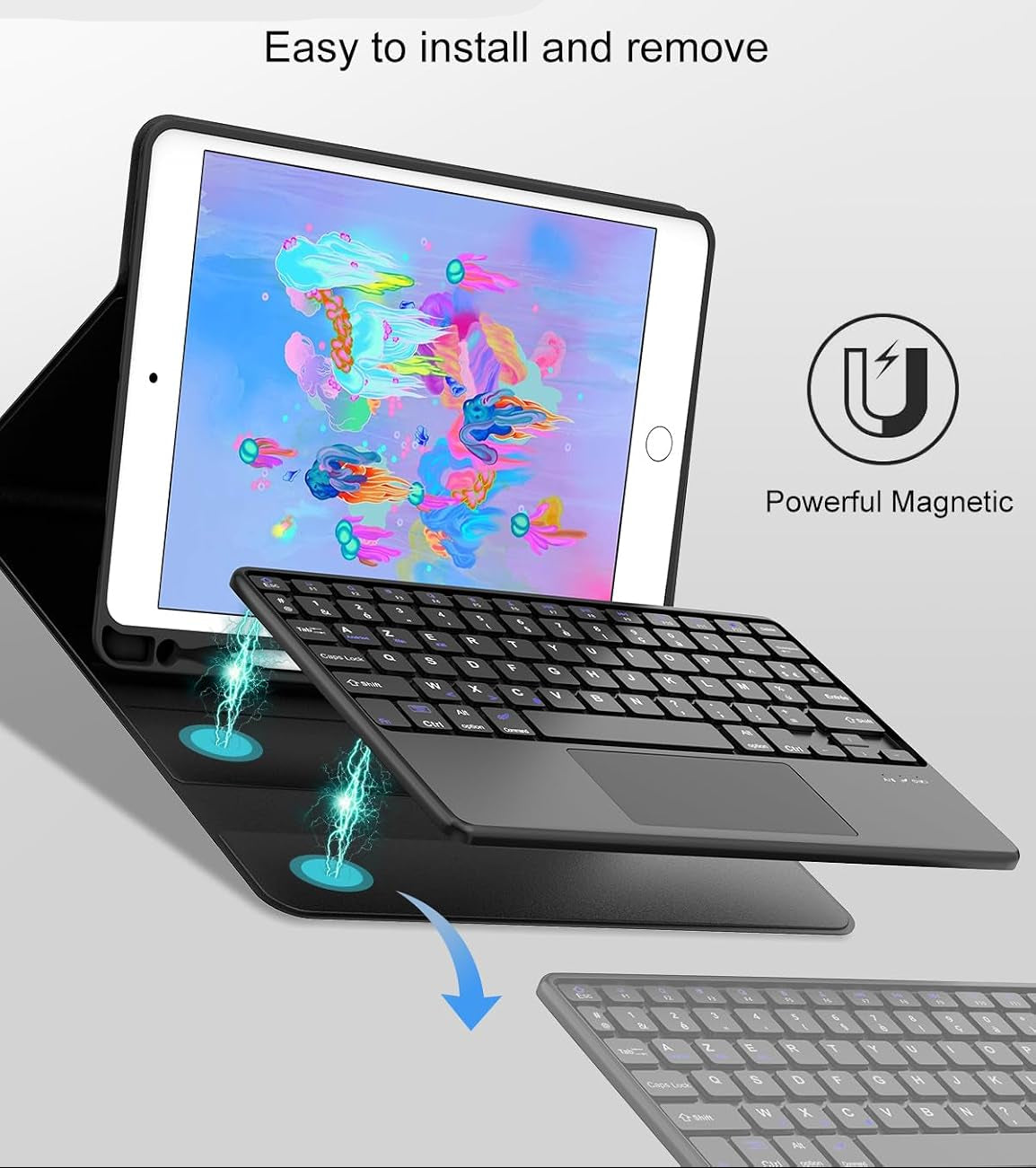 Bluetooth Keyboard Case for iPad 9.7-Inch 6th 5th Gen Air 1 2 Pro 9.7