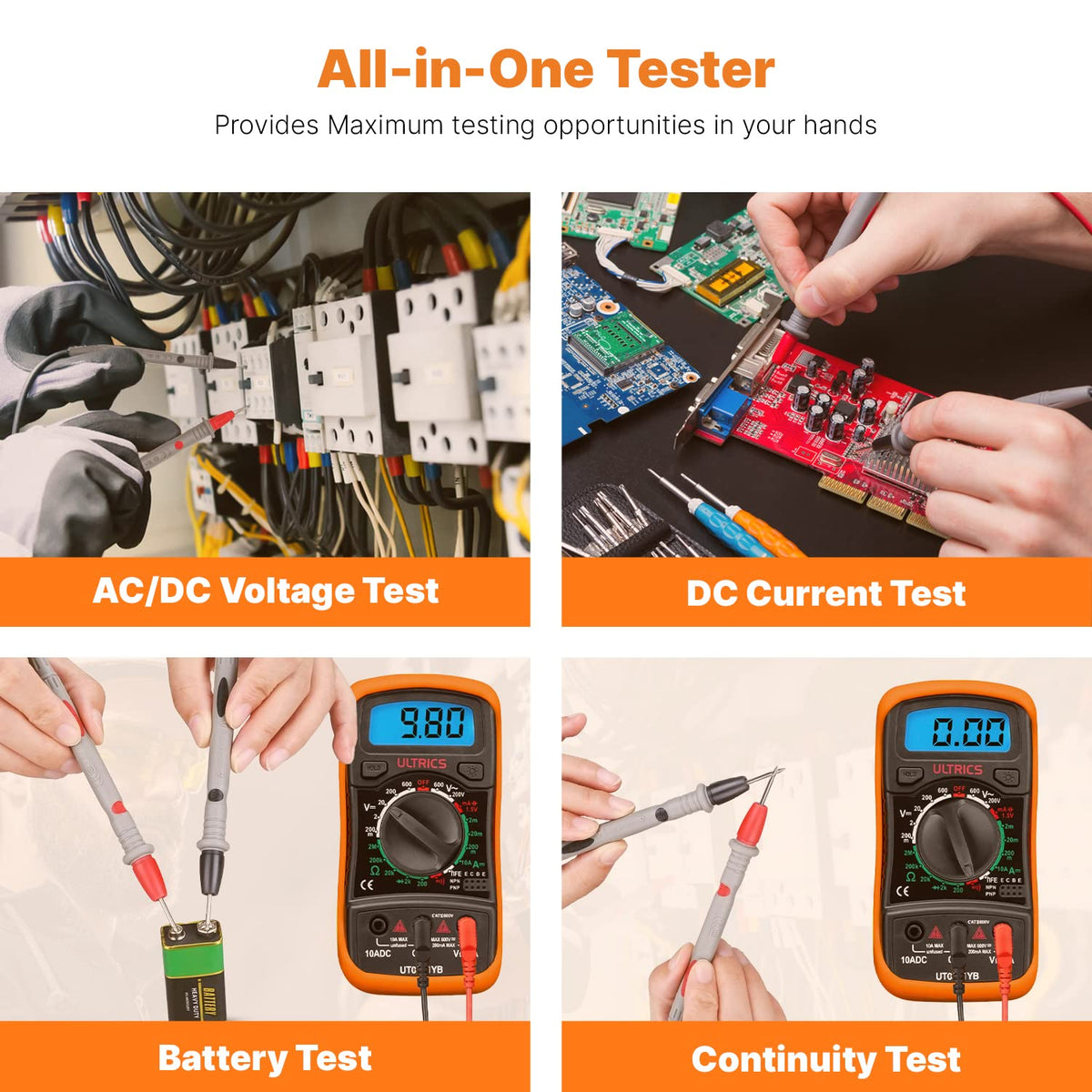 ULTRICS UT0021YB Digital LCD Multimeter