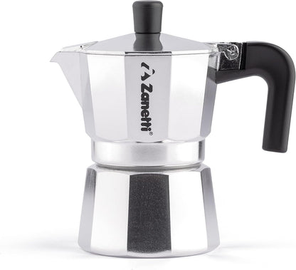 Zanetti Mama Aluminium Espresso Maker – 1‑Cup Moka Pot with Anti‑Drip