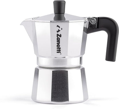 Zanetti Mama Aluminium Espresso Maker – 1‑Cup Moka Pot with Anti‑Drip