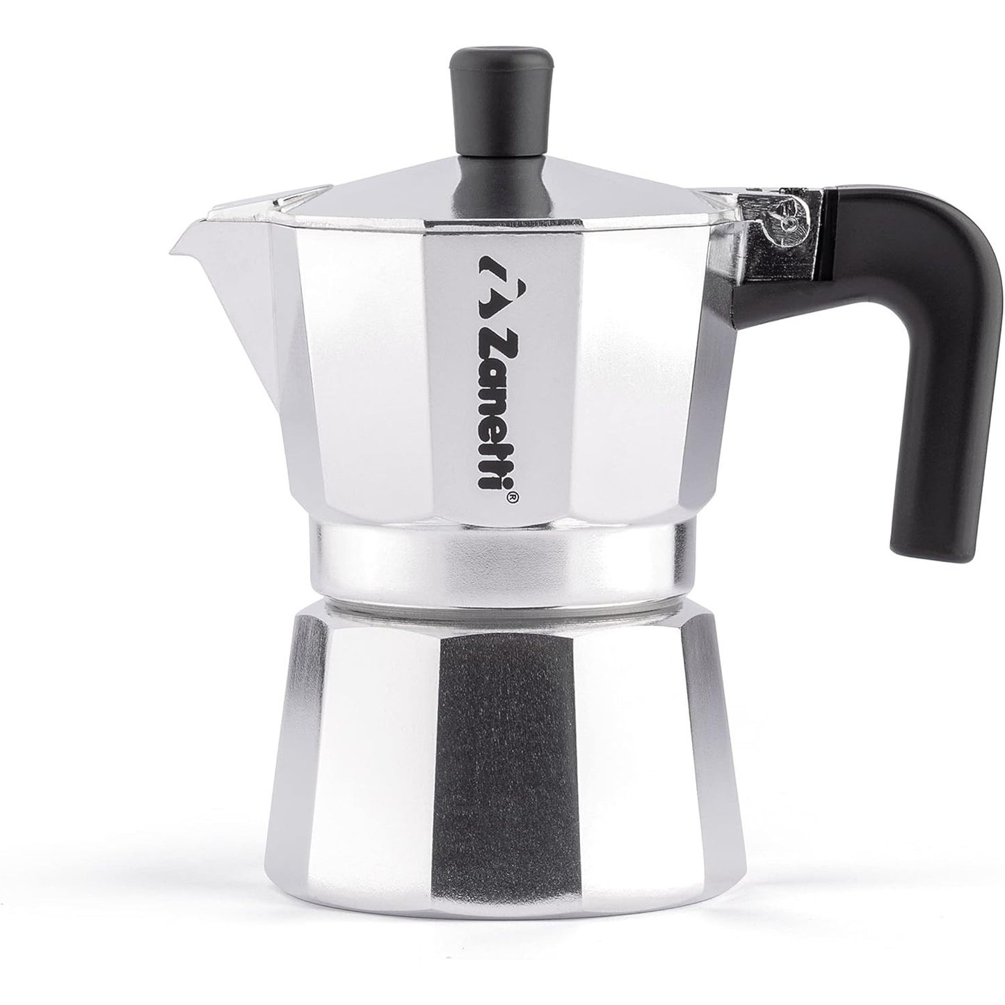 Zanetti Mama Aluminium Espresso Maker – 1‑Cup Moka Pot with Anti‑Drip