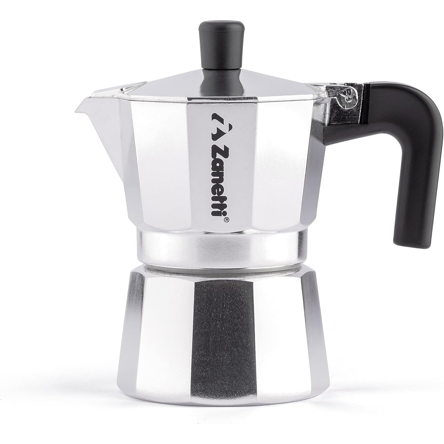 Zanetti Mama Aluminium Espresso Maker – 1‑Cup Moka Pot with Anti‑Drip