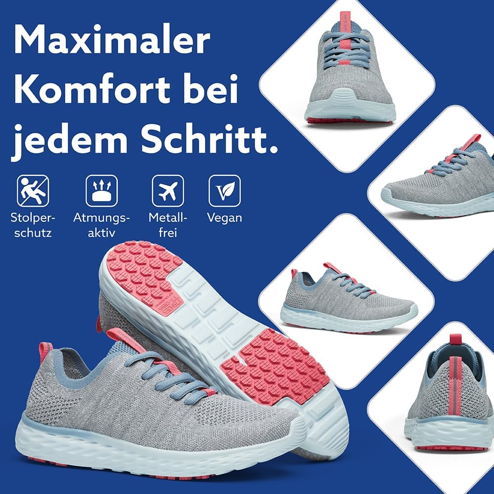 Everlight Women's Lightweight Non‑Slip Trainer Shoes with Trip Protection