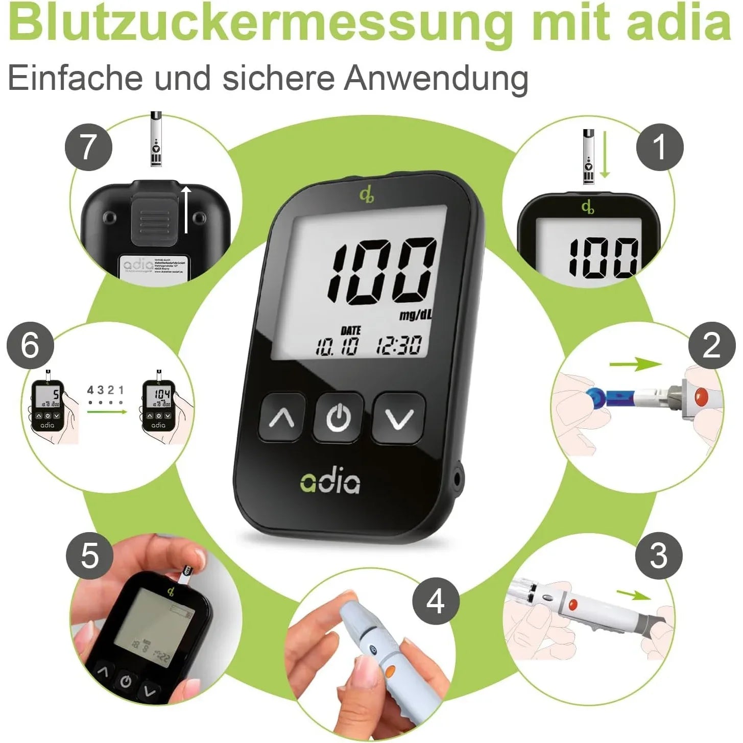 adia Blood Glucose Test Strips 50-Pack Affordable Accurate Diabetes Monitoring - Gomix Brands Outlet