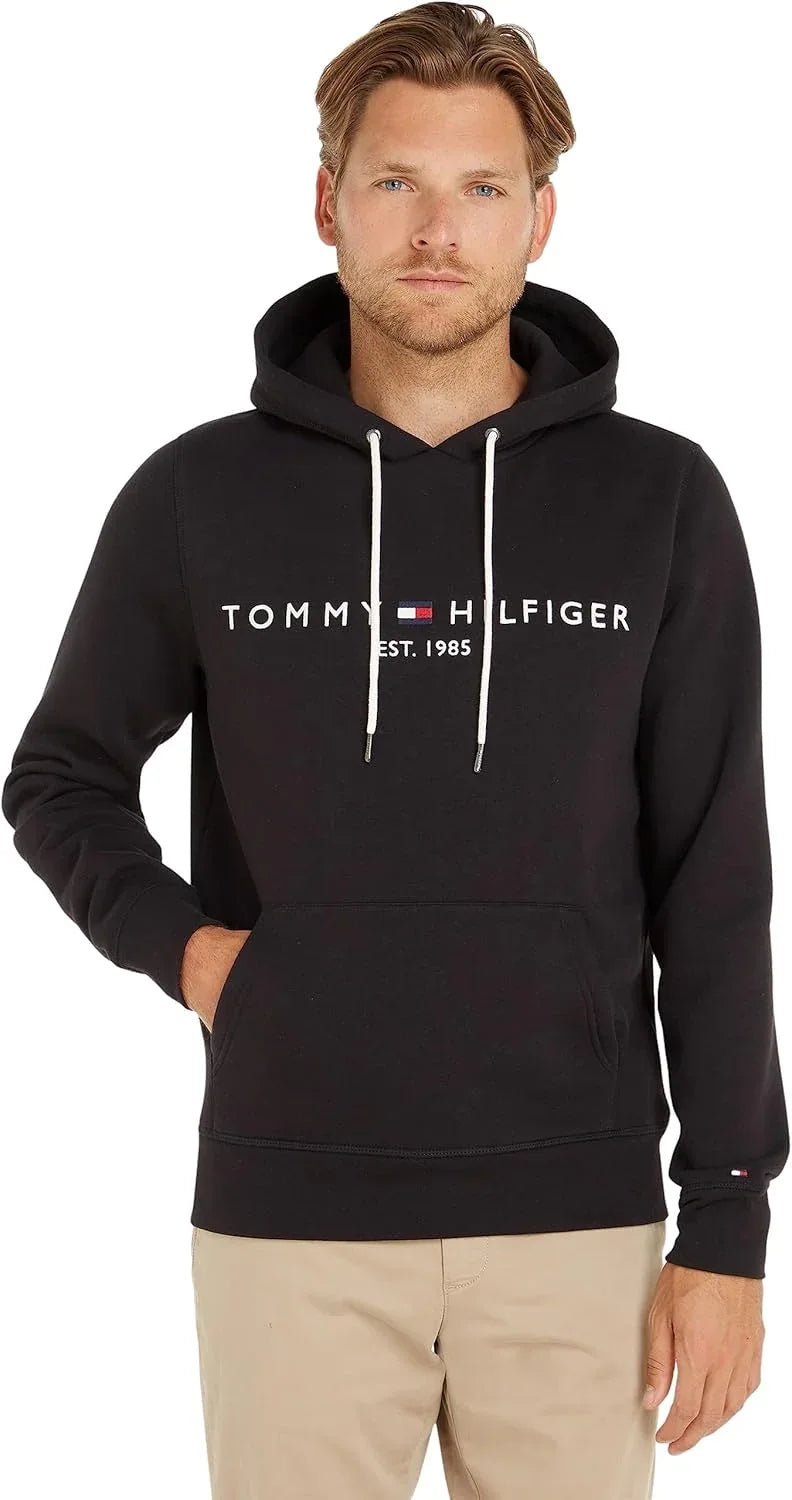 Tommy Hilfiger Men's Core Logo Hoodie – Soft Cotton‑Poly Blend - Gomix Brands Outlet