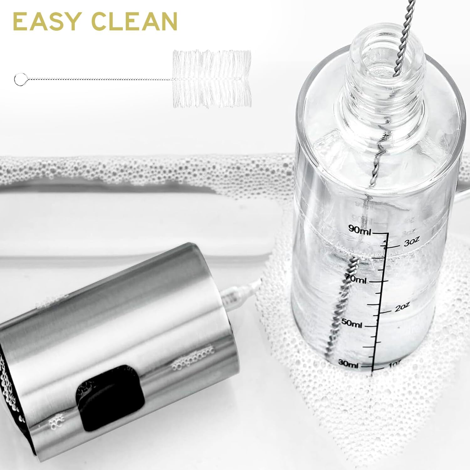 Edihome 100ml Non-Drip Kitchen Oil Sprayer with Stainless Steel Bottle