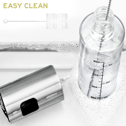 Edihome 100ml Non-Drip Kitchen Oil Sprayer with Stainless Steel Bottle
