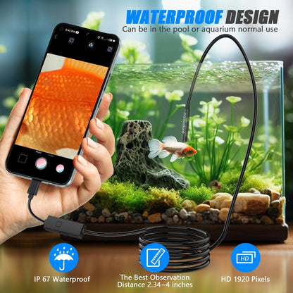 Pancellent 1920P Dual Lens Snake Inspection Borescope Endoscope