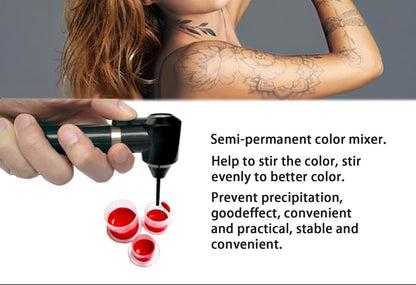 BICUMY Electric Tattoo Ink Mixer with 100 Mixing Sticks Black