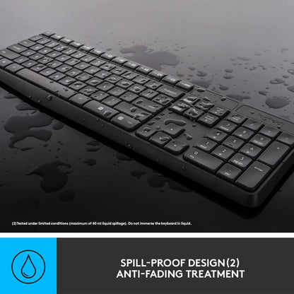 Logitech MK235 Wireless Keyboard and Mouse Combo for PC