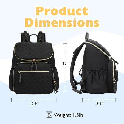 Large Capacity Water-Resistant Diaper Backpack with Stroller Buckle