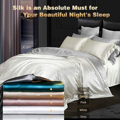 Luxurious Dark Grey 22 Momme Silk Pillowcase with Zipper