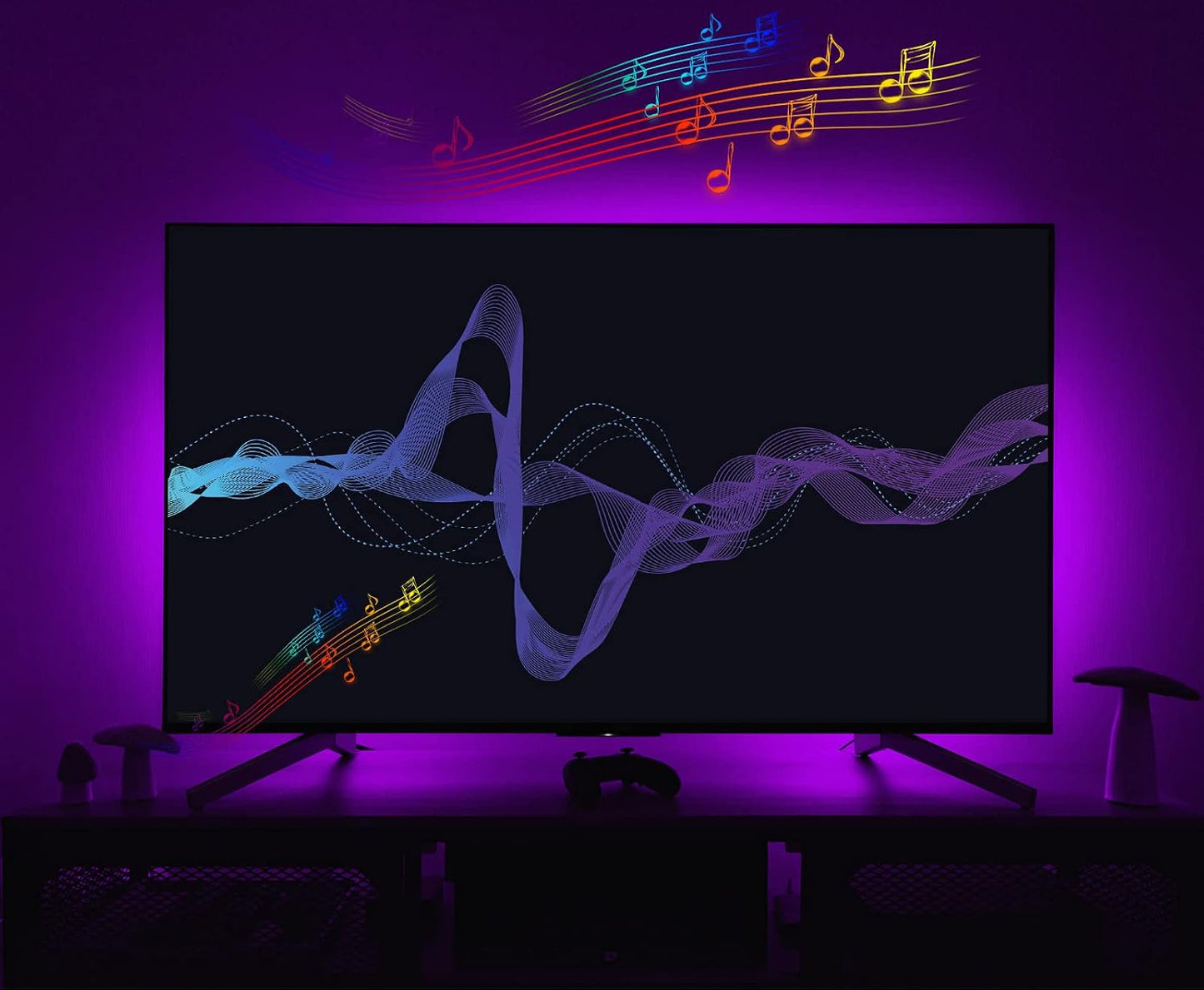 Diyife LED Strip 3 m 90 LEDs Remote & App Control RGB Bluetooth Music Sync Timer Indoor