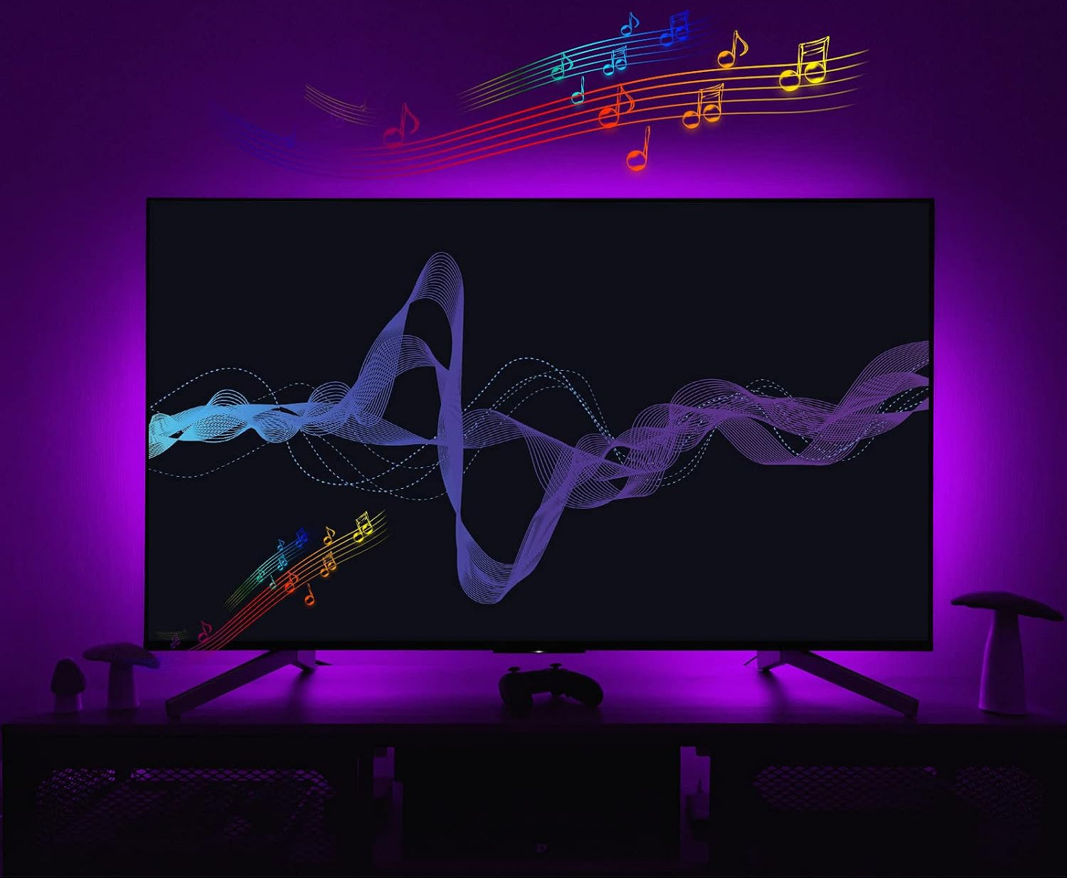 Diyife LED Strip 3 m 90 LEDs Remote & App Control RGB Bluetooth Music Sync Timer Indoor