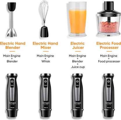 Coziselect HE-2507S 4-in-1 Hand Blender 800W Black
