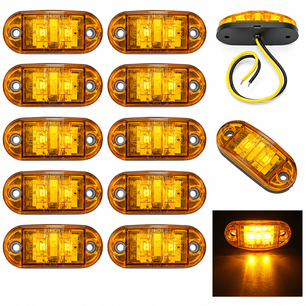 AUTOPLAN LED Marker Lights 24V Amber 10 Pcs