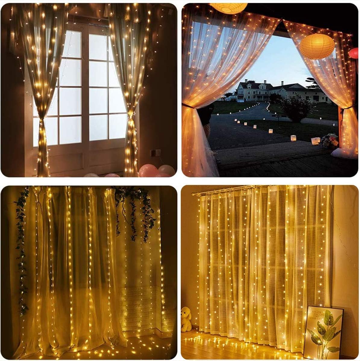 WEARXI DS0004-TP Fairy Lights 300 LED 3x3m Warm White