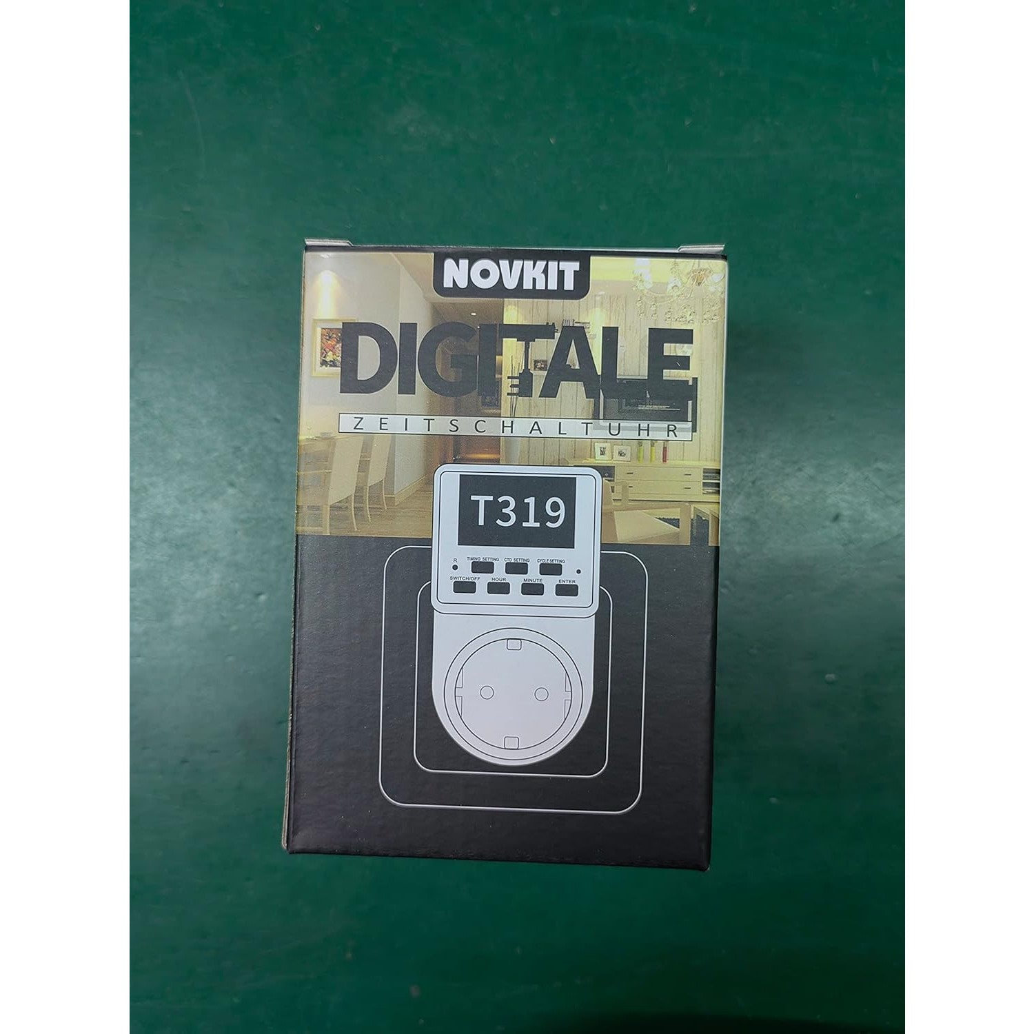 NOVKIT Digital Interval Timer Socket with 3 Programs and Countdown