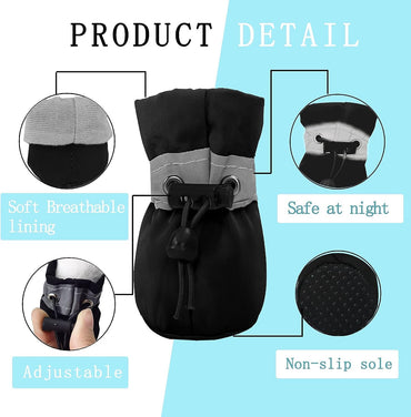 YAODHAOD Anti‑Slip Reflective Dog Boots for Small Dogs