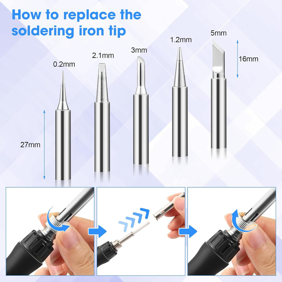 Q-MING 100W LED Digital Soldering Iron Kit SIK100
