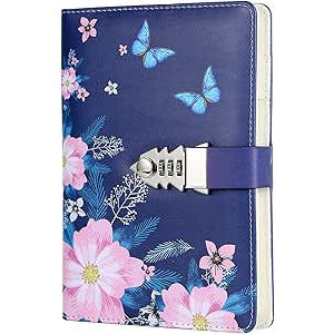 NectaRoy PU Leather Combination Lock Diary Writing Organiser 