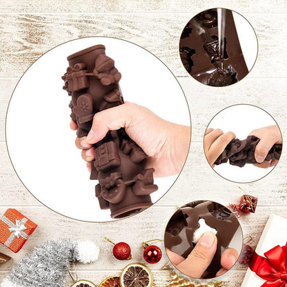 25-Cavity Christmas Silicone Chocolate Mould – Non-Stick Baking Tray - Gomix Brands Outlet