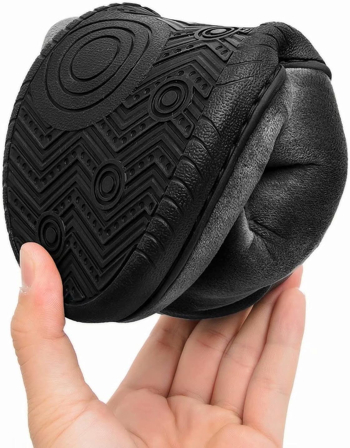 GURGER Warm Fur‑Lined Slipper Boots with Hard Sole