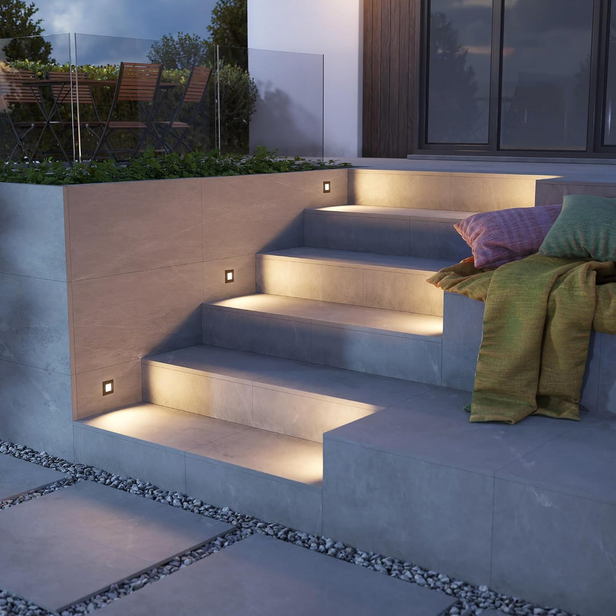 ledscom.de FEX Recessed LED Stair Light 1.1W IP65