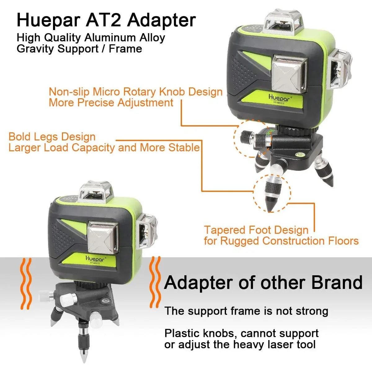 Huepar AT2 Laser Level Bracket with 360° Rotating Base - Gomix Brands Outlet