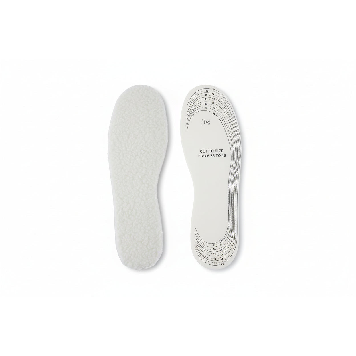 3-Pair Wool Fleece Insoles: Adjustable Cozy Fit for Boots & Sneakers