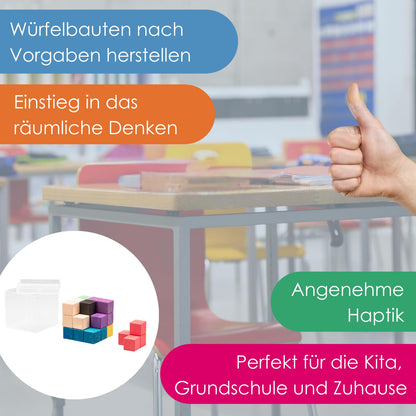 WISSNER Multi-Color 7cm Soma Cube Educational Puzzle for Kids