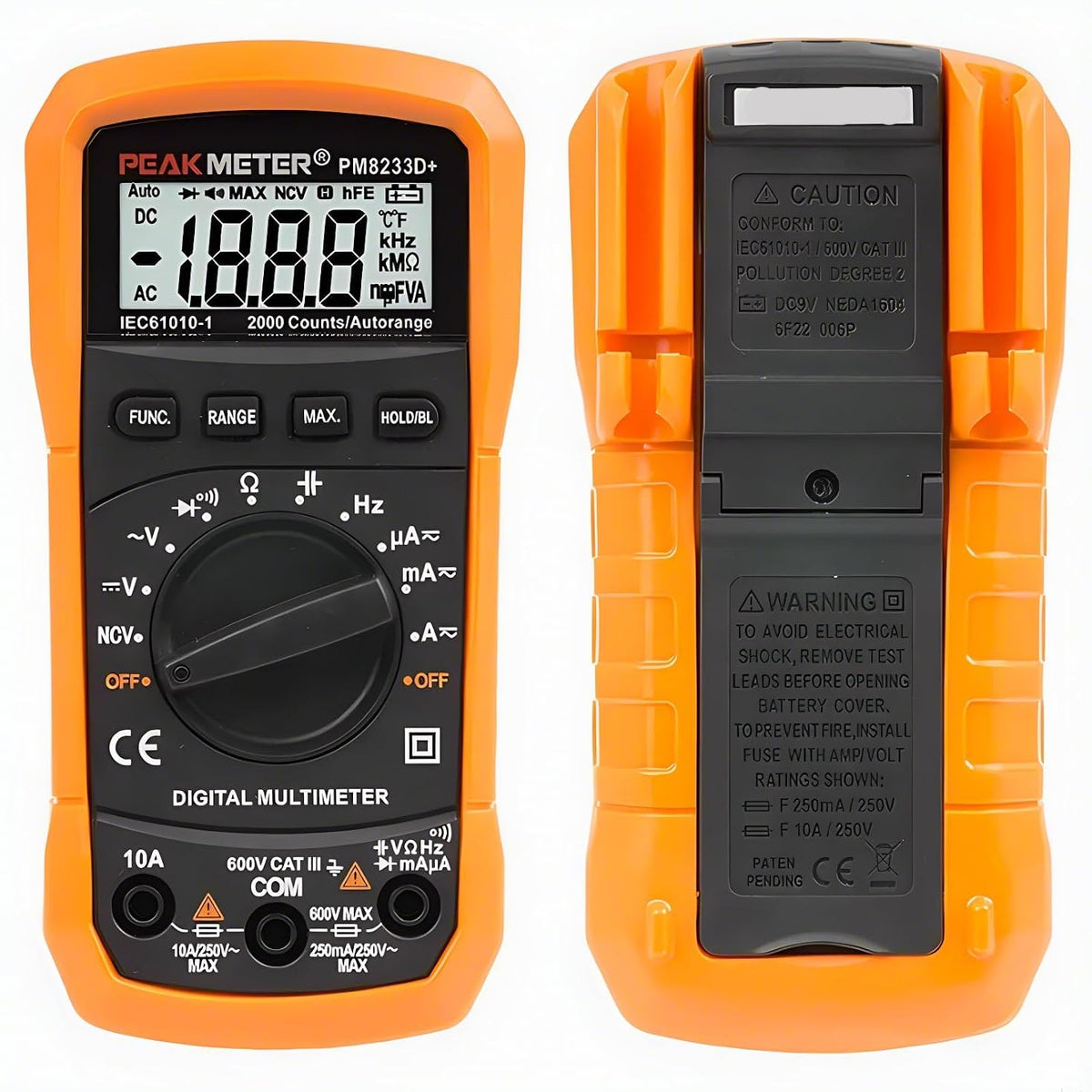 PEAKMETER PM8233 Handheld Digital Multimeter EC-PM8233D