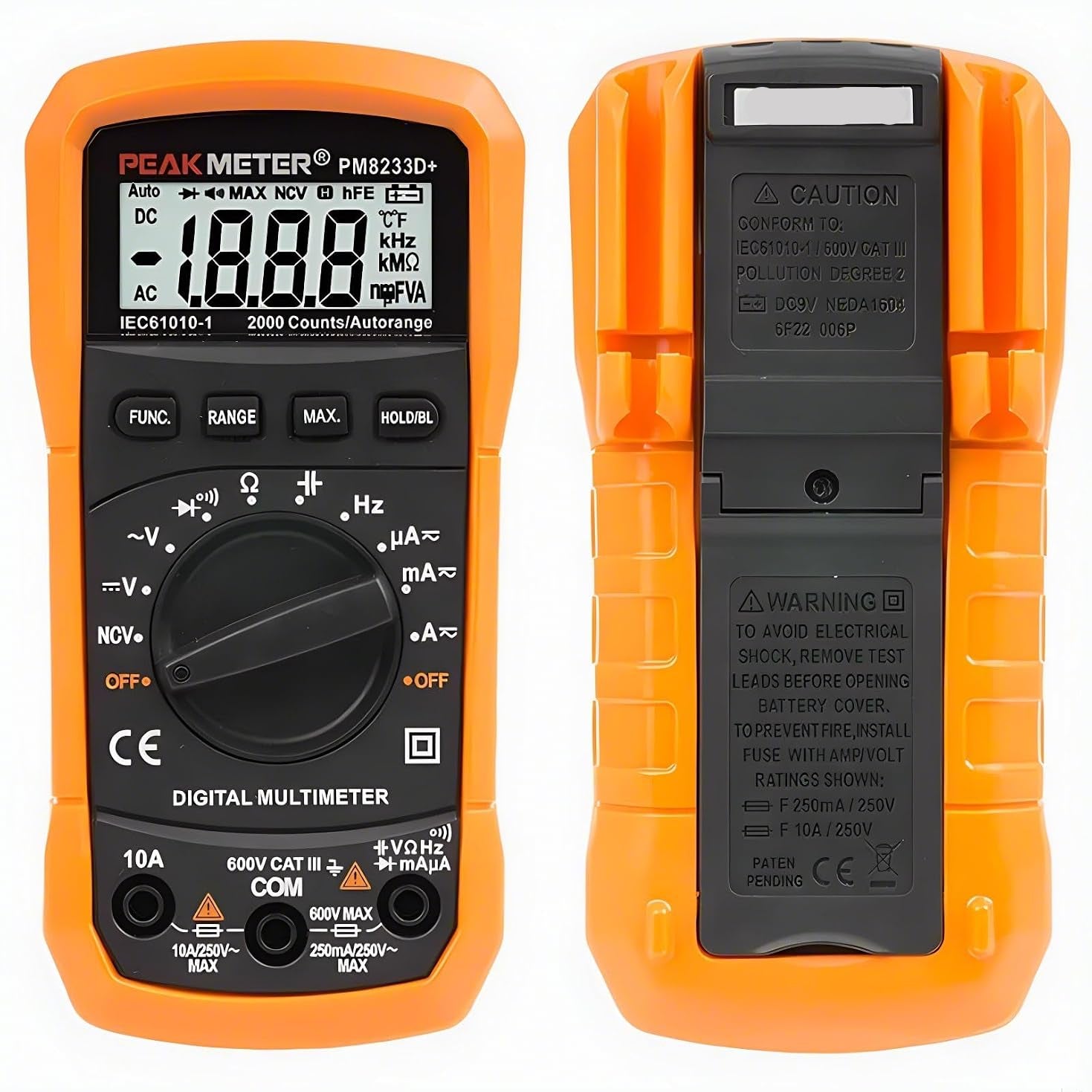 PEAKMETER PM8233 Handheld Digital Multimeter EC-PM8233D