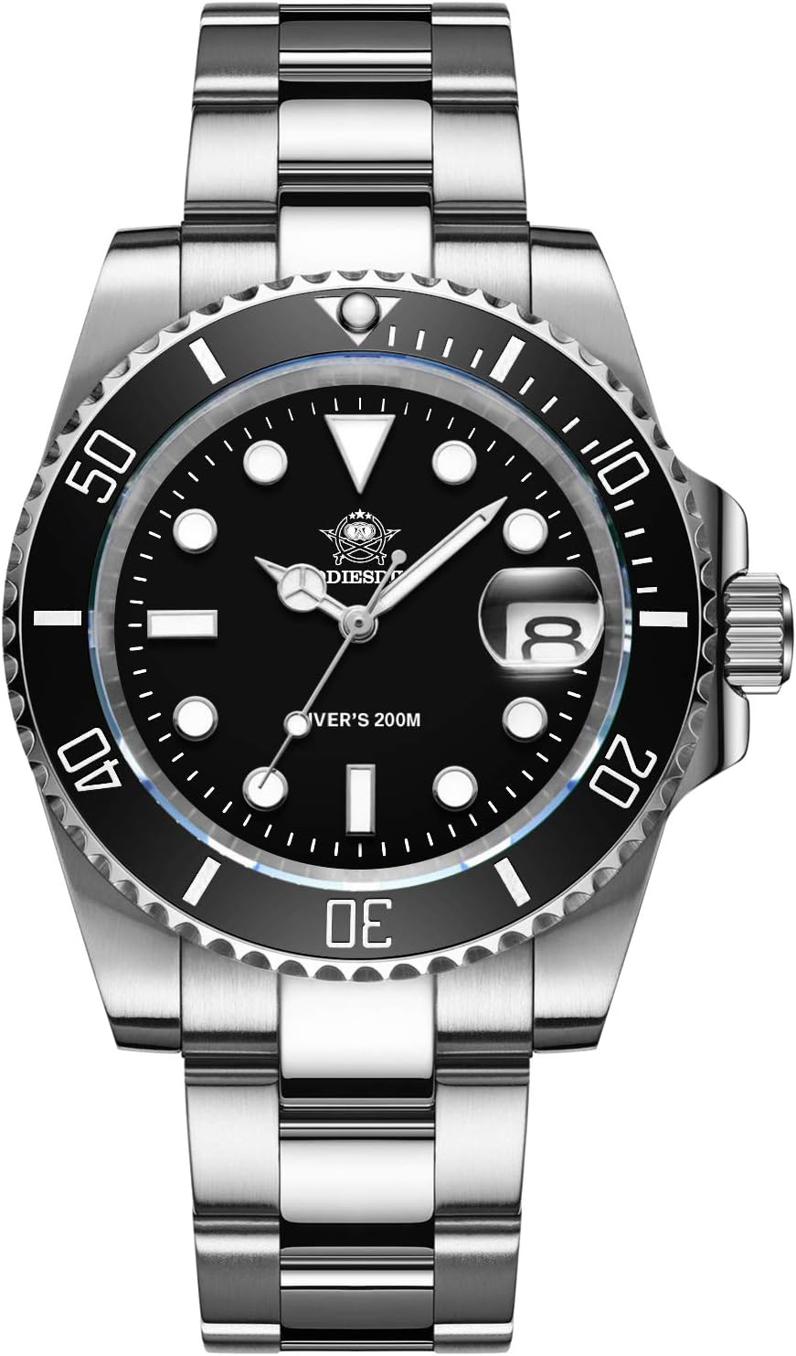 ADDIESDIVE 41mm Men's Dive Watch Luminous Gradient Dial 200m Waterproof