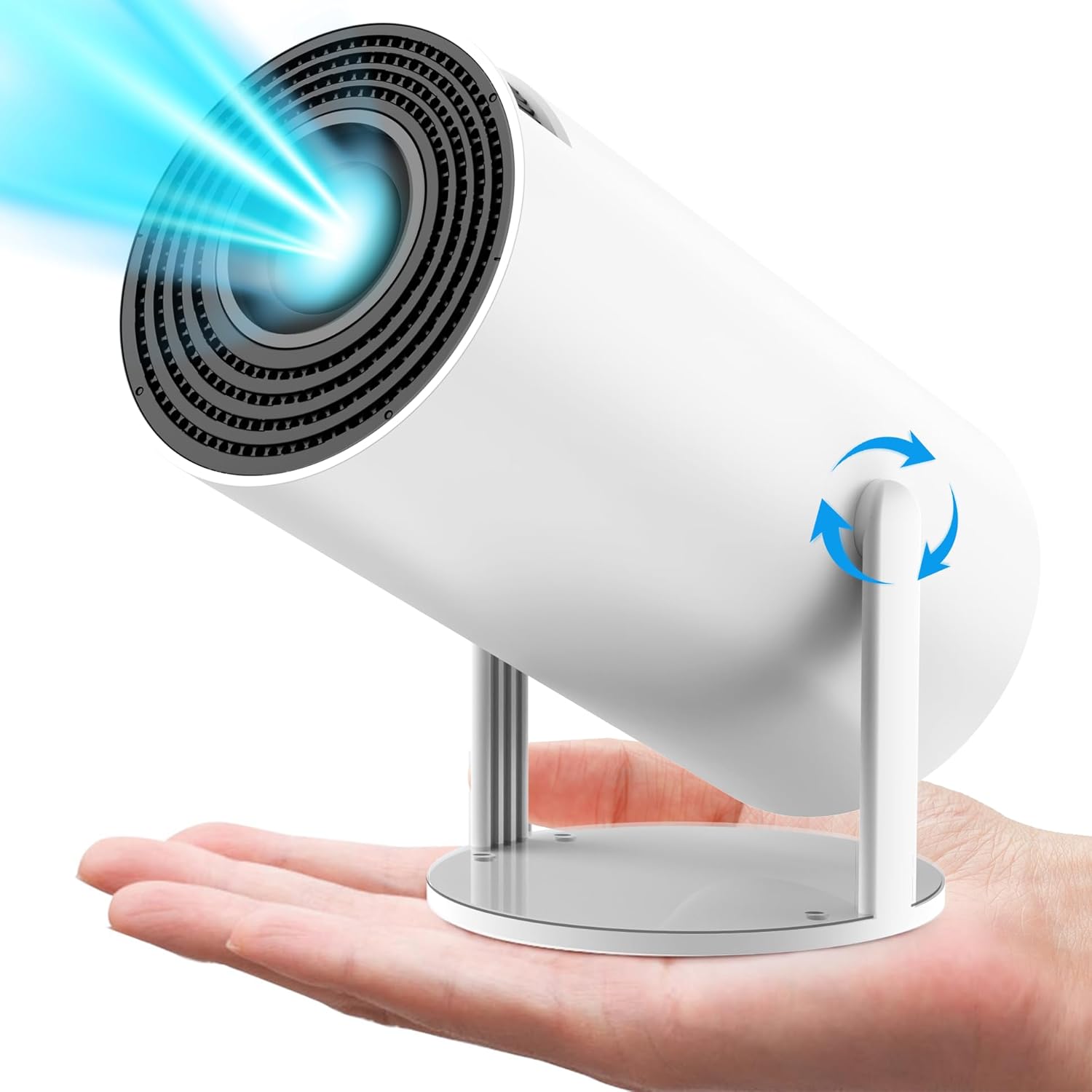 HY300 Android Mini Projector with WiFi, Bluetooth, 180° Flip, 4K/1080P Support