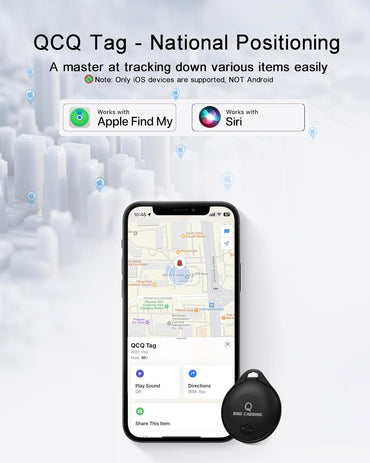 QING CAOQING Air Tracker Tag 2-Pack Locate App iOS Only Keyring Included