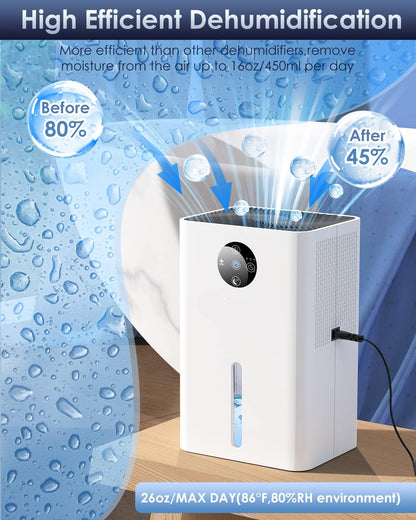 MAPOOR DS01 Small Dehumidifier 1.8L White