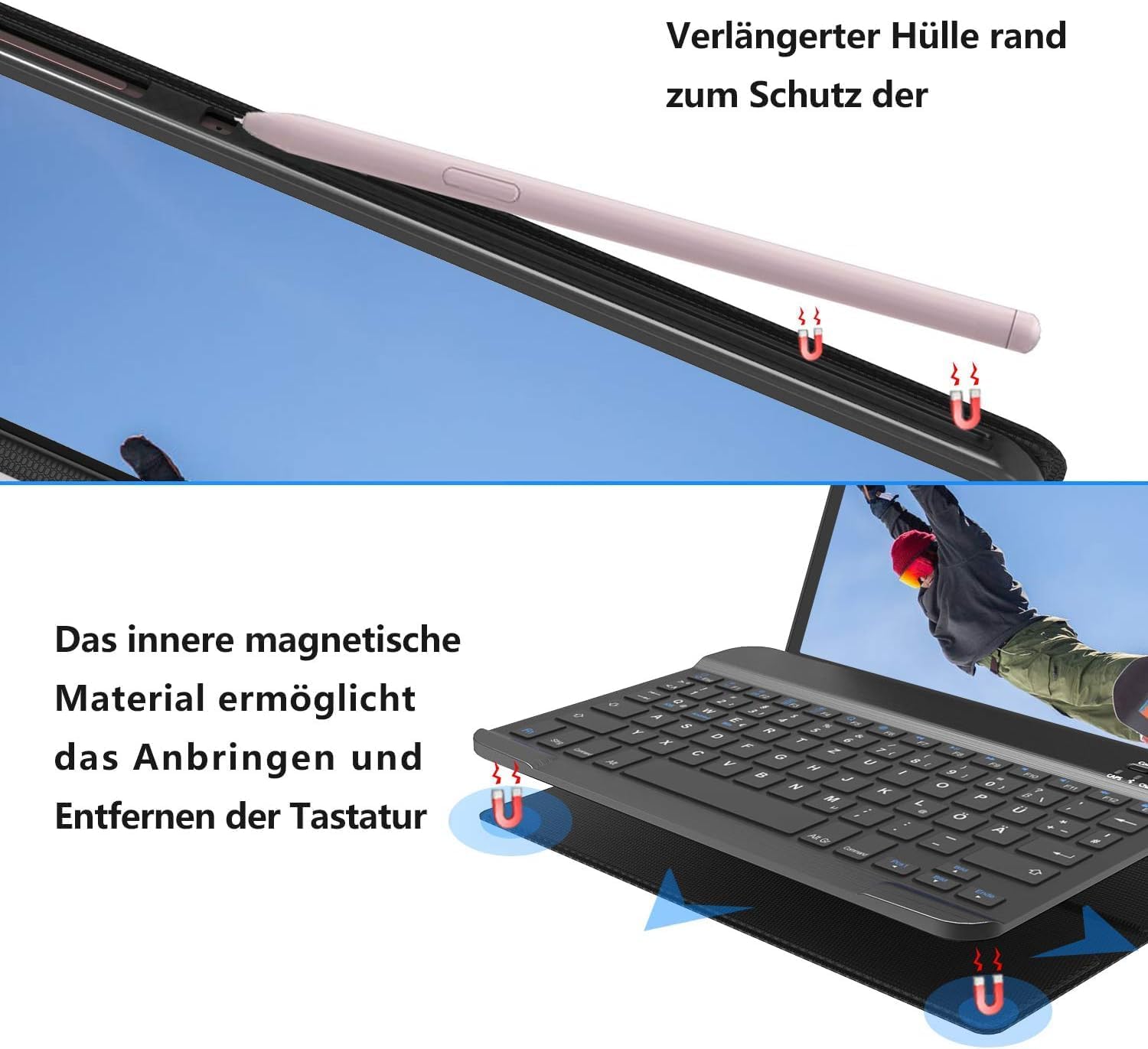 SENGBIRCH German Keyboard Case for Samsung Galaxy Tab S6 Lite