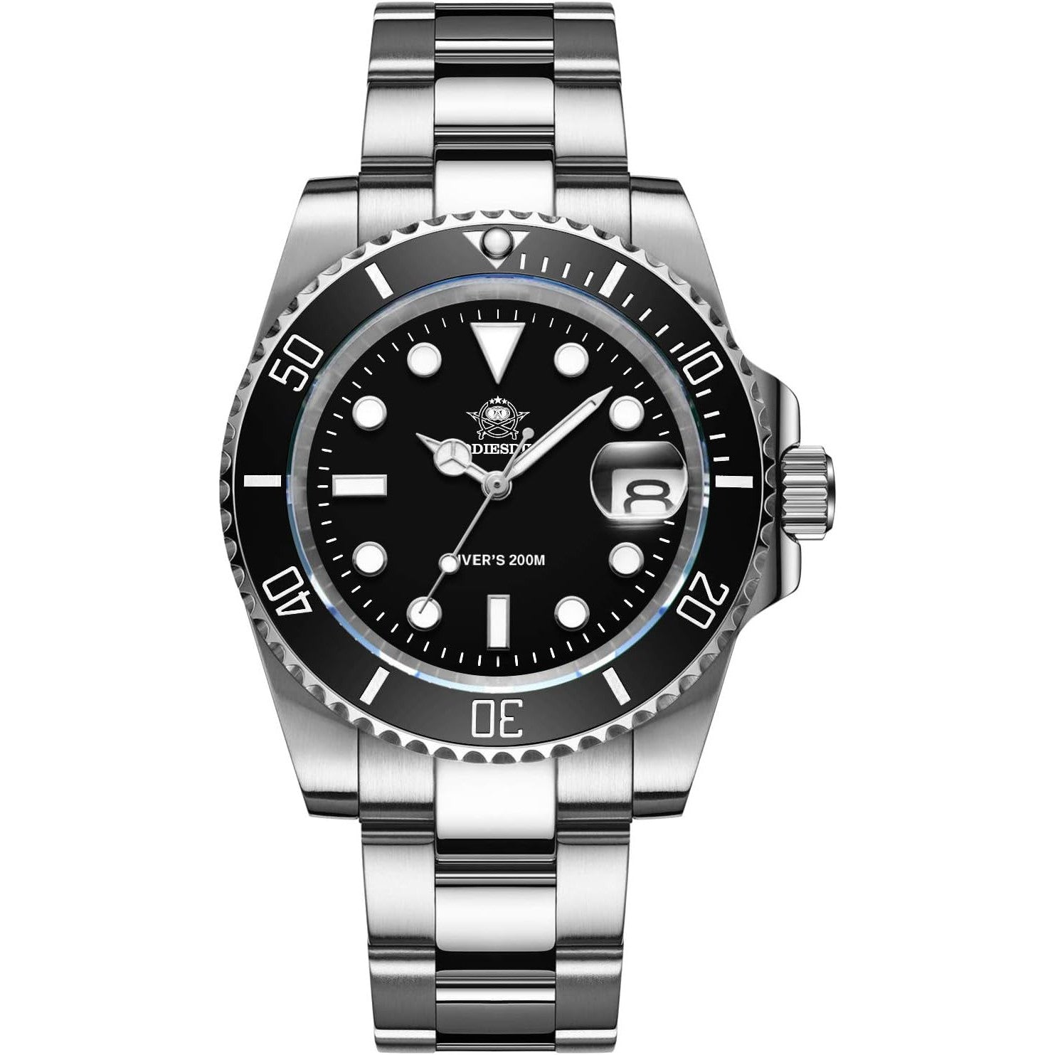 ADDIESDIVE 41mm Men's Dive Watch Luminous Gradient Dial 200m Waterproof