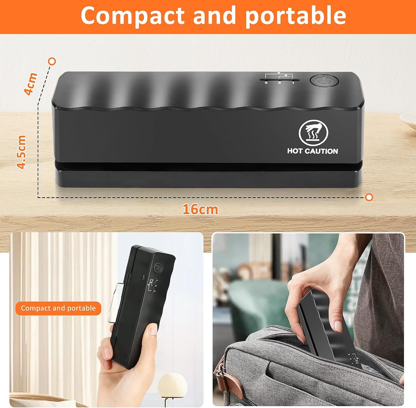 Comius Sharp Foil Sealer Rechargeable Mini Welding Machine 5 Speeds 120 mm Sealing Tape