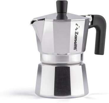 Zanetti Mama Aluminium Espresso Maker – 1‑Cup Moka Pot with Anti‑Drip