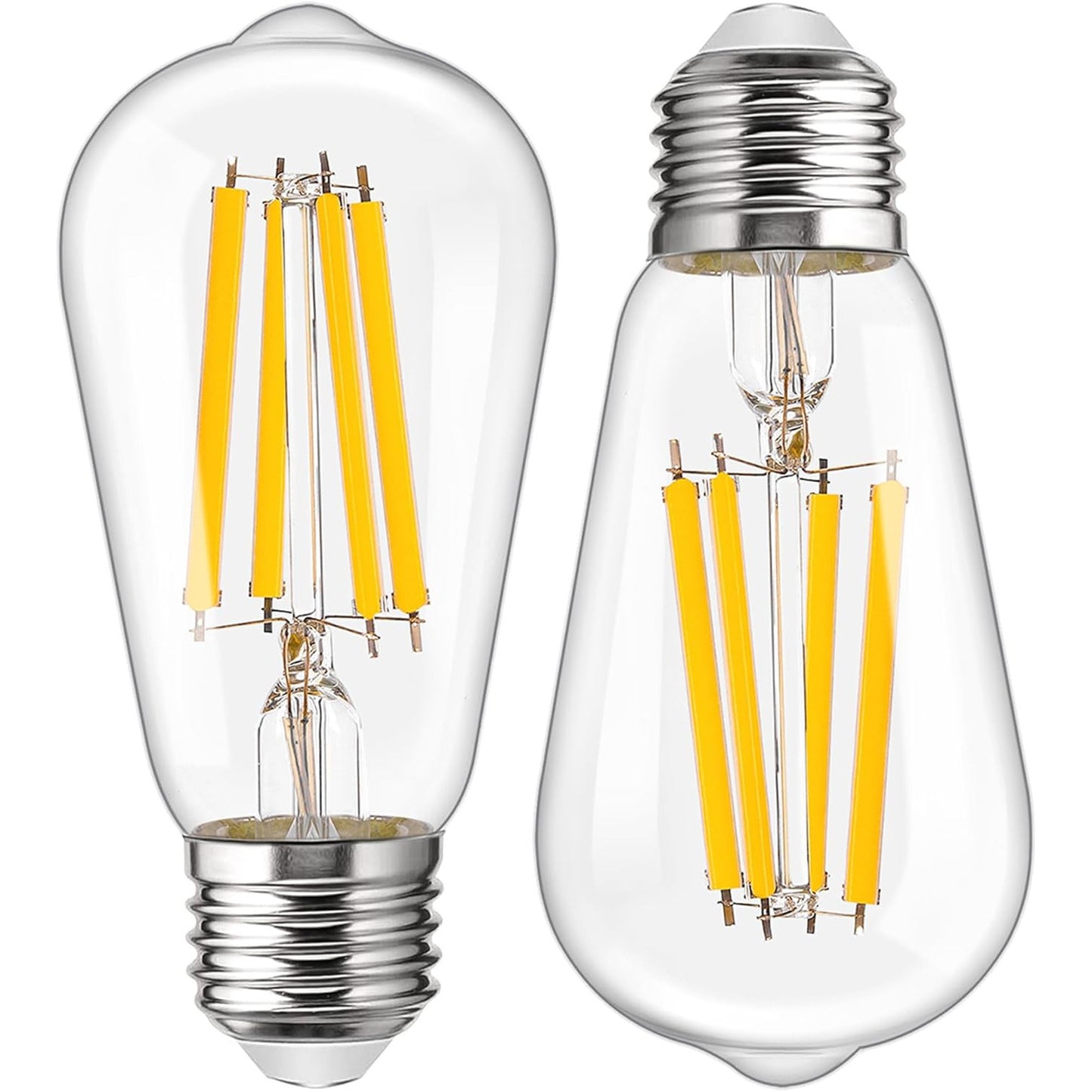Genixgreen E27 LED ST58 Edison Bulbs: 12W Retro Style Globe Filament Warm White