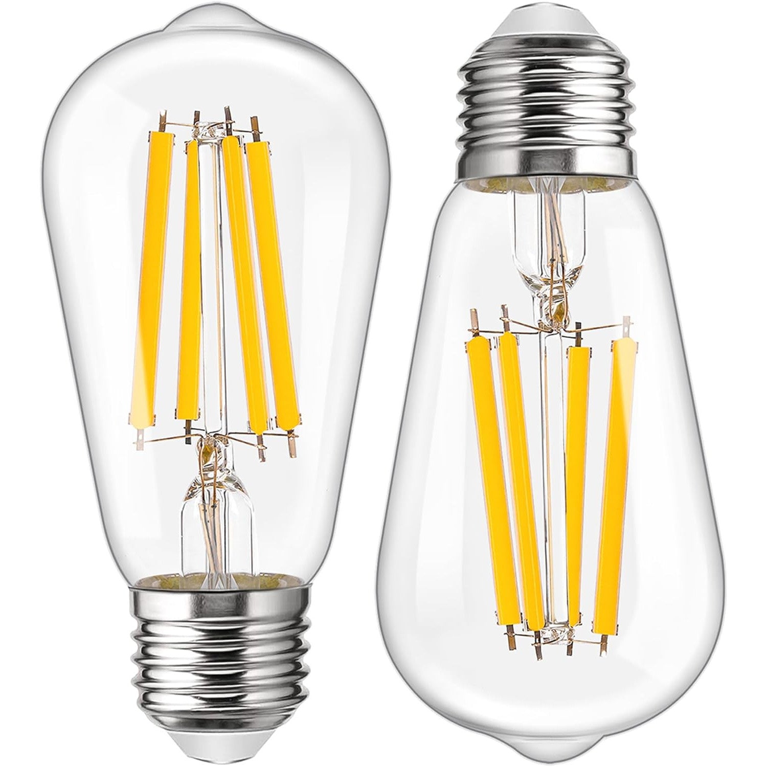 Genixgreen E27 LED ST58 Edison Bulbs: 12W Retro Style Globe Filament Warm White