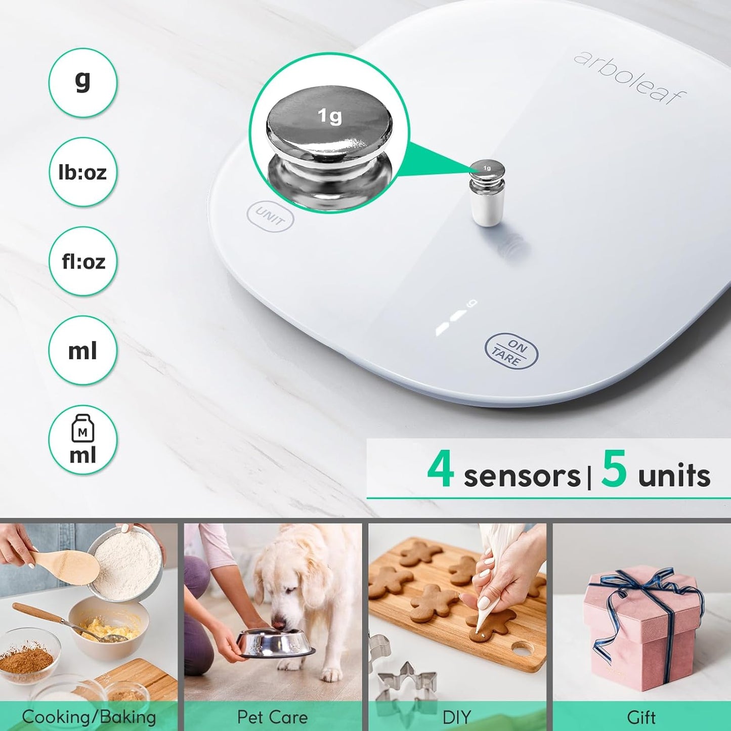 Arboleaf CK10G Smart Food Scale with App