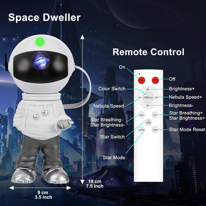 BCGA Astronaut Star Projector Galaxy LED Night Light with Remote