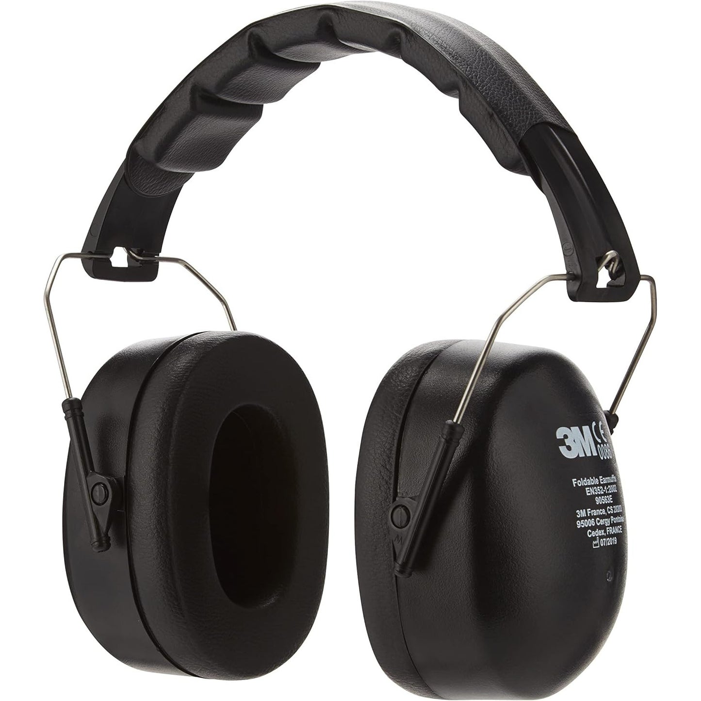 3M Foldable Noise Cancelling Headphones 90563E Black Comfortable Hearing Protection