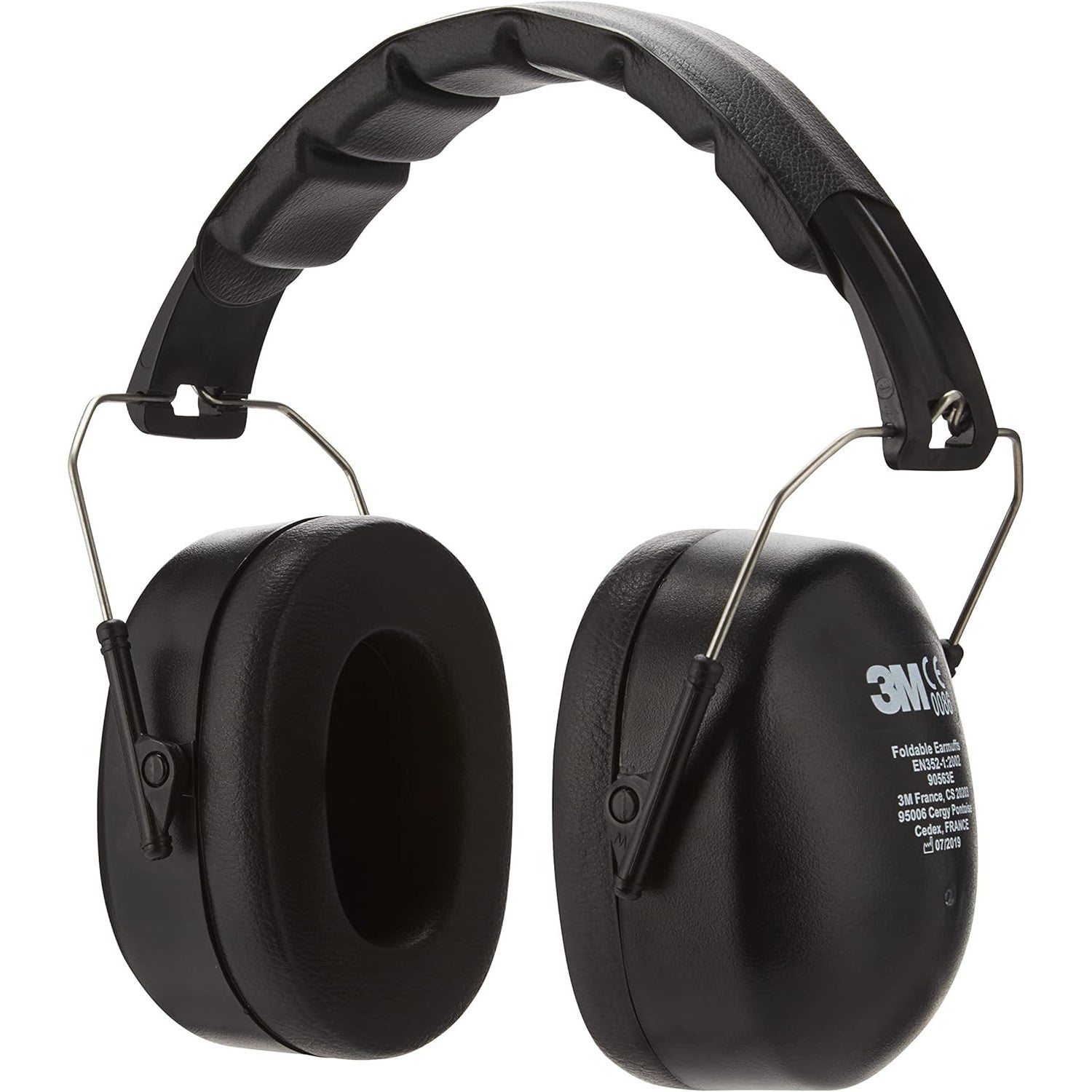 3M Foldable Noise Cancelling Headphones 90563E Black Comfortable Hearing Protection